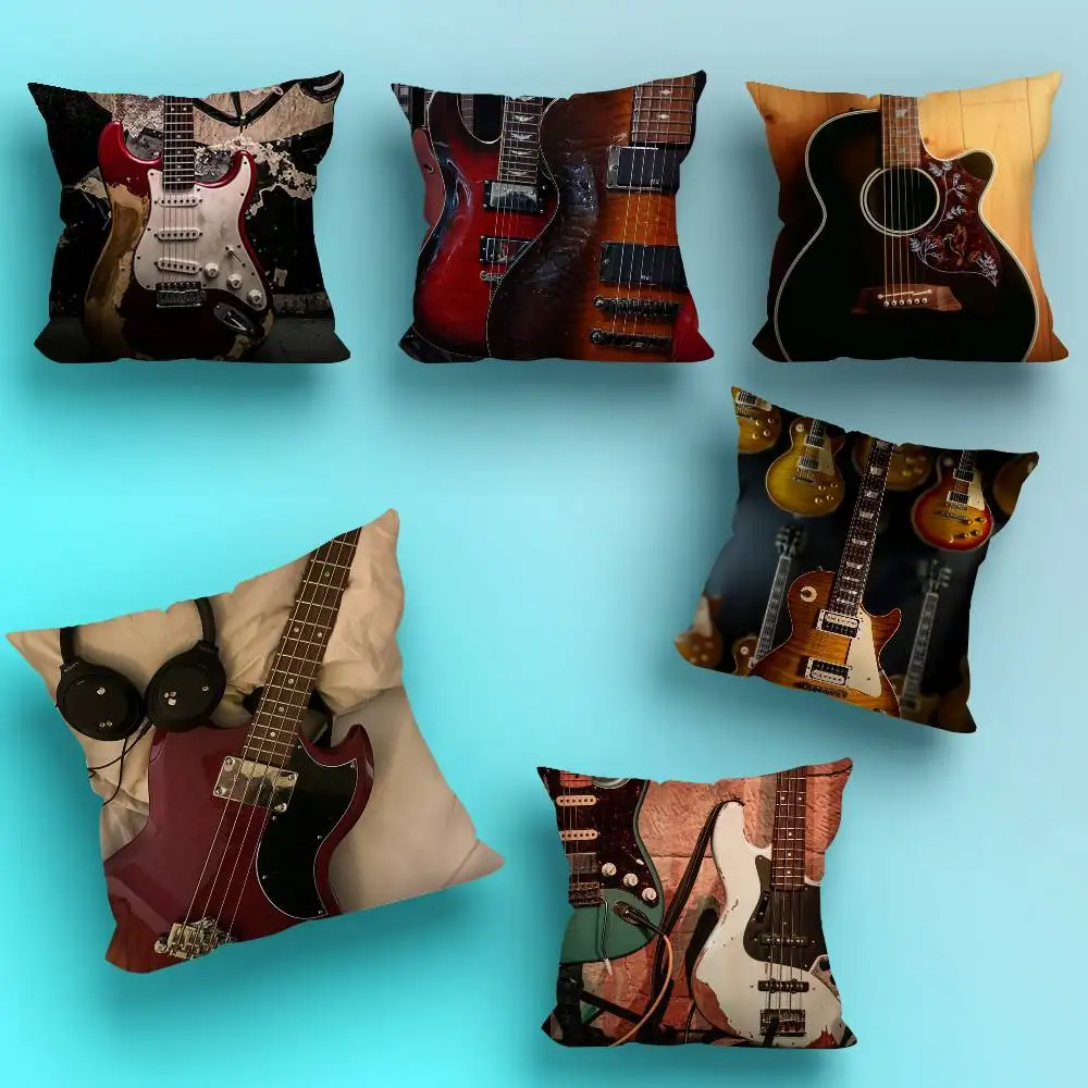 

Korean T-Trend G-GuitarS pillow cover living room sofa cushion cover bedroom room bed pillow cover home decoration