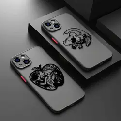 Funda de teléfono mate a prueba de golpes de lujo para iPhone 15, 11, 13, 14, 12 Pro Max, Mini, X, XR, Xs, 8, 7 Plus, Blancanieves, Alice, Lion King