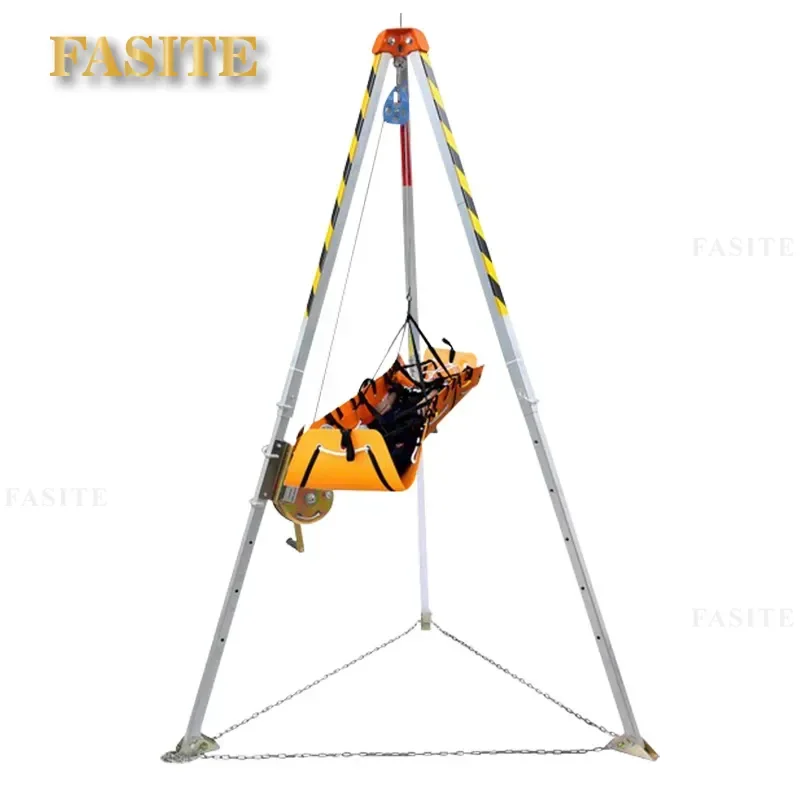 For Aluminum Alloy Rescue Tripod Portable Retractable Safety Bracket Fire Rescue Limited Space High Strength Durable