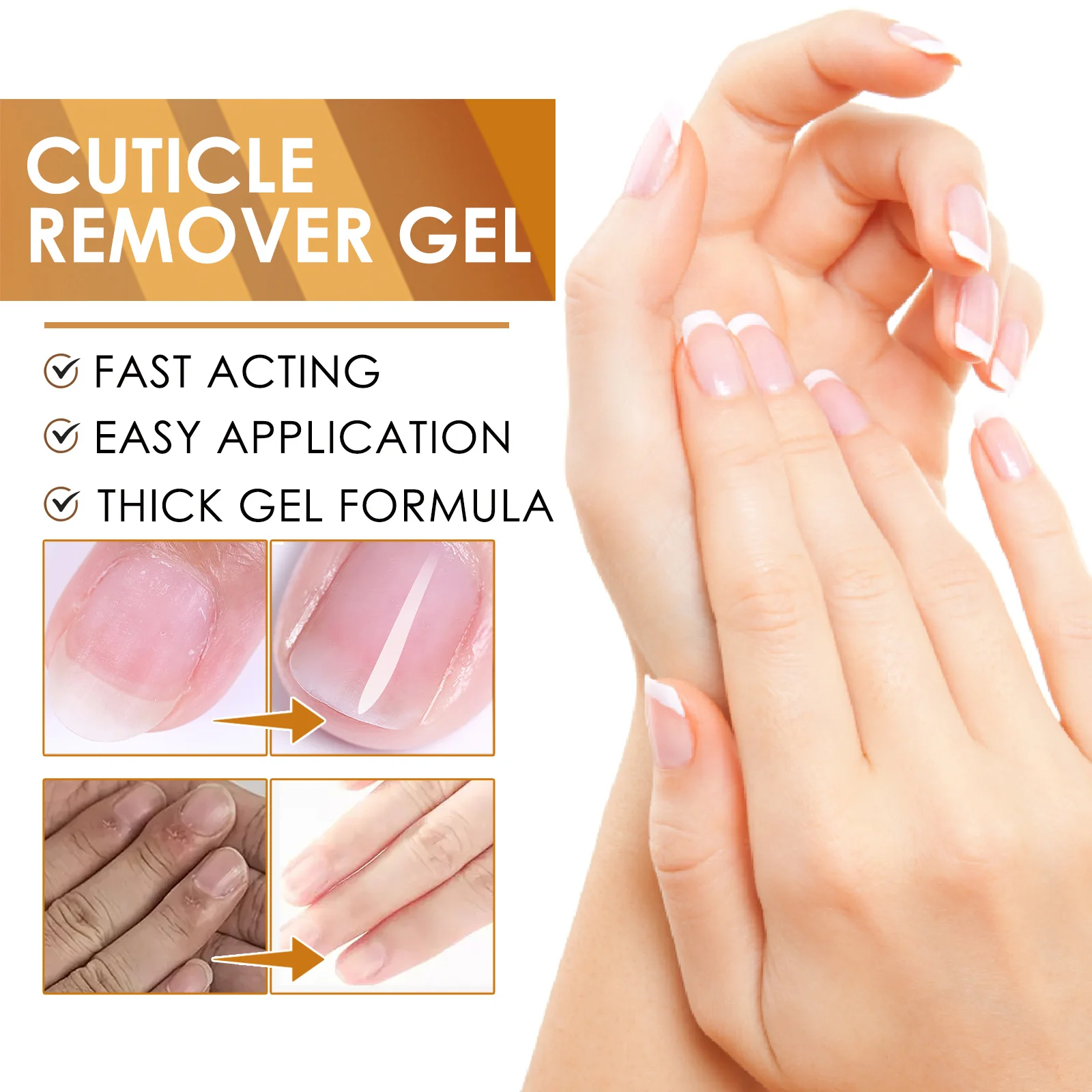 Cuticle Care Gel, Nail Repair, Soften Damaged Nails & Remove Cuticle Dead Skin, Strengthen Brittle Nails for Manicure Pedicure view 4