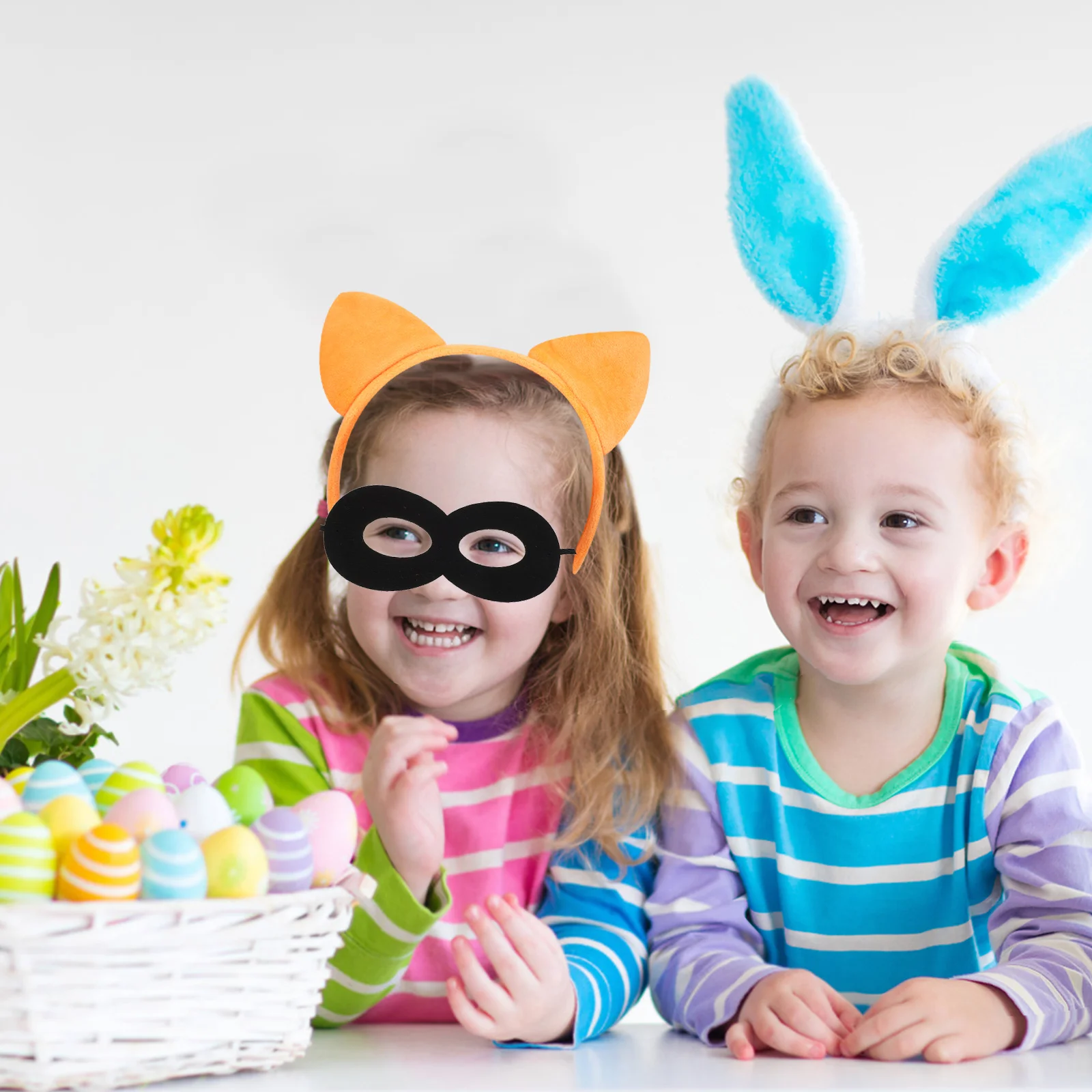 Crianças laranja gato traje conjunto orelhas bandana cauda luvas gravata borboleta máscara preta halloween festa de aniversário carnaval cosplay acessórios