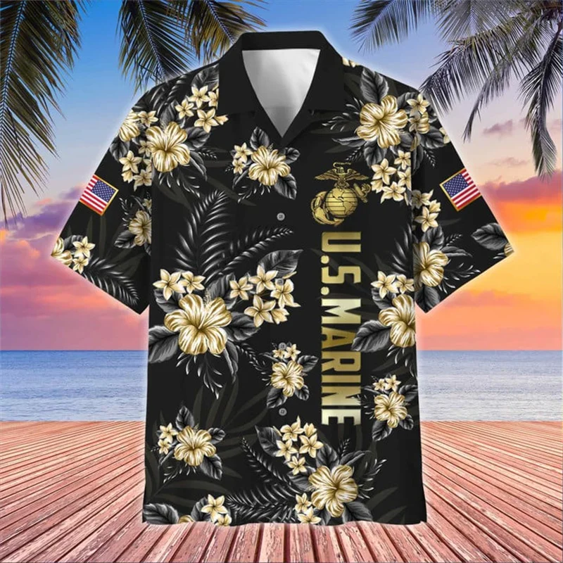 Summer New 3D Print UNITED STATES Soldier Veterans Armys Shirts Kid Fashion Short Shirts For Men Women Harajuku Hawaiian Clothes