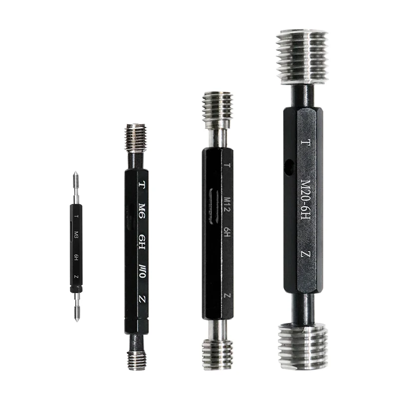 1PCS 6H Steel Metric Screw Standard Tooth M2M3M4M5M6M8M10M12M14M16-M24 Thread Plug Gauge High Quality whole Measuring Tool