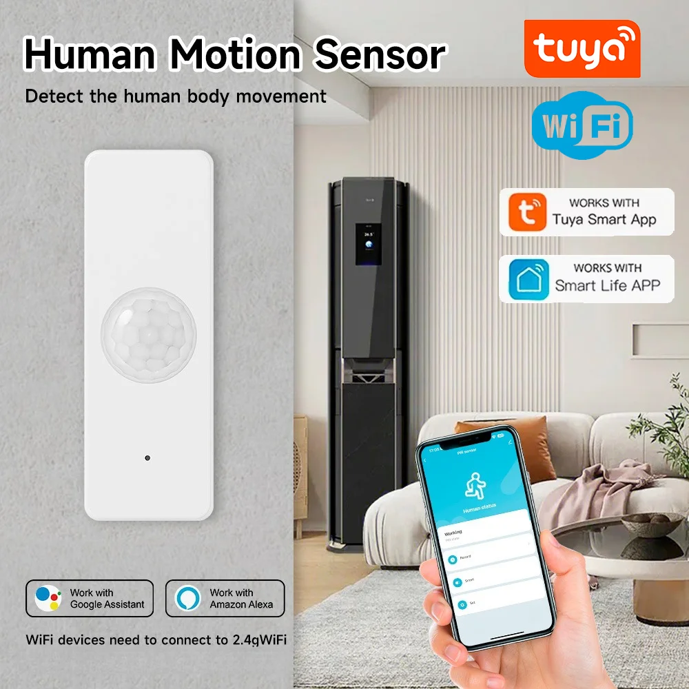 Tuya Wi-Fi датчик движения человека детектор присутствия тела PIR инфракрасный датчик приложение Smart Life домашняя безопасность умный дом подключение