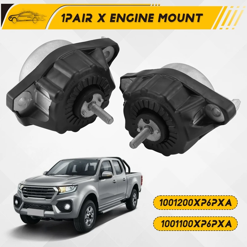 1Pair Car Engine Mounts Assembly For Great Wall Wingle 7GWM Poer Commercial Pickup 1001200XP6PXA 1001100XP6PXA