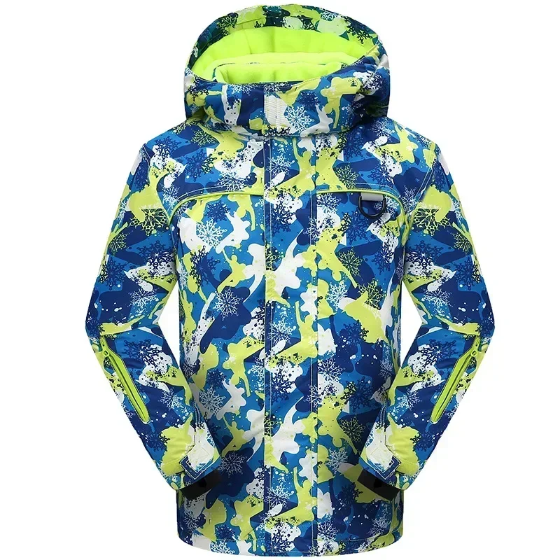 Ski Hoodie Coats 2025 Waterproof Snow Clothing Kids Windproof Snowboard Jackets Sports Winter Skiing Jackets Children Warm Tops