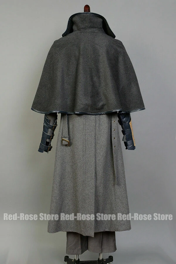 Bloodborne Cosplay Costume Outfit Full Set The Hunter Black Cosplay Hat Jacket