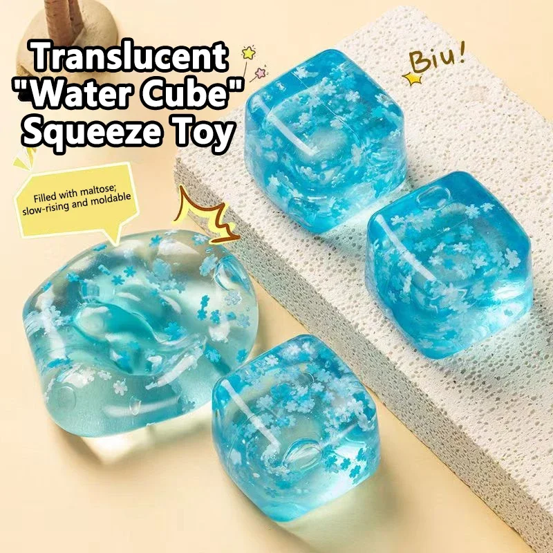 New 3/4.5/5.5CM Squishy Snowflake Ice Cubes Rising Sensory Fidget Toy Soft Ice Cubes Stress Relief Squeeze Toy Hand Exercise