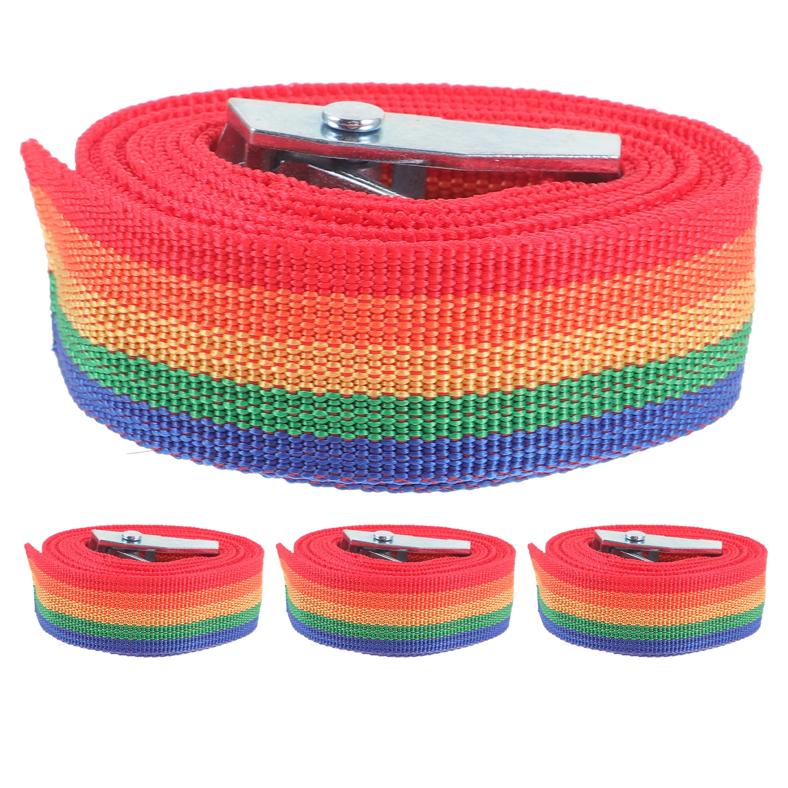 

4pcs 25MMx1.5M Zinc Alloy Buckle Cargo Tightener Straps Ratchet Tie Down Luggage Rack Surf Kayak Beehive Bundle