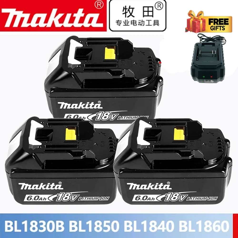 

100% Original Makita 6Ah for Makita 18V Battery BL1830B BL1850B BL1850 BL1840 BL1860 BL1815 Replacement Lithium Battery