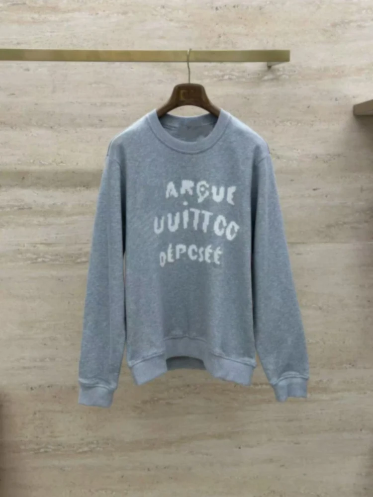 

2025 New Quali round Ne Long Sve Hoodie Women's Faion Slim Fit Cotton Blend Comfortable Soft Color Blo Sweatirt