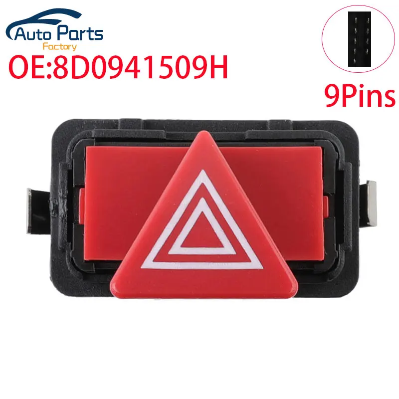 New Warning Hazard Emergency Light Switch Button For Audi A3 A4 A6 C5 Allroad 8D0941509H 8D0941509K