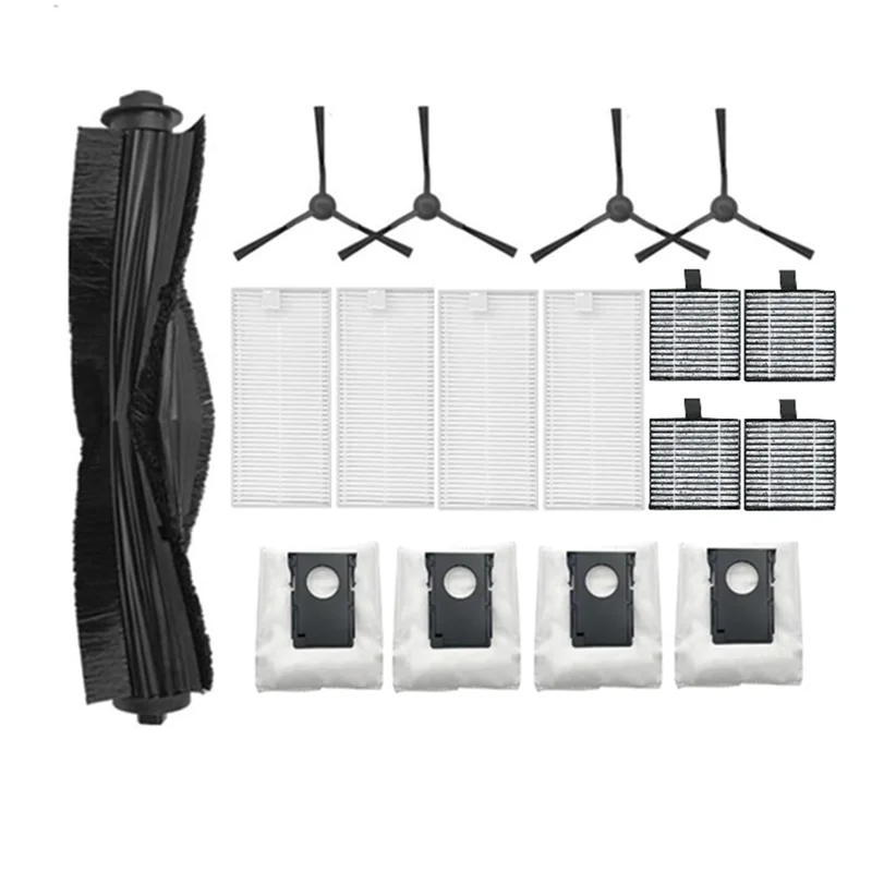 A94E-For Eureka J20 / Midea W20 / W20 Pro Robot Vacuum Main Side Brush Filter Ultra Durable Accessories Essential Vacuum Accesso