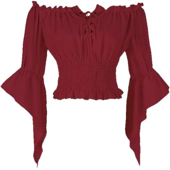 Renaissance Medieval Aristocra - Blouse Off Shoulder reseña y precio