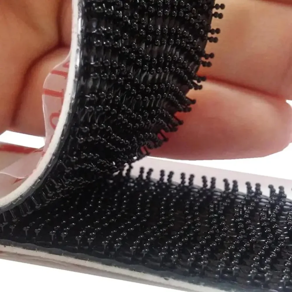 Black Dual Lock Mounting Tape, 1in x 3.28ft - Reusable Interlocking Adhesive Sticky Hooks for Indoor & Outdoor Use