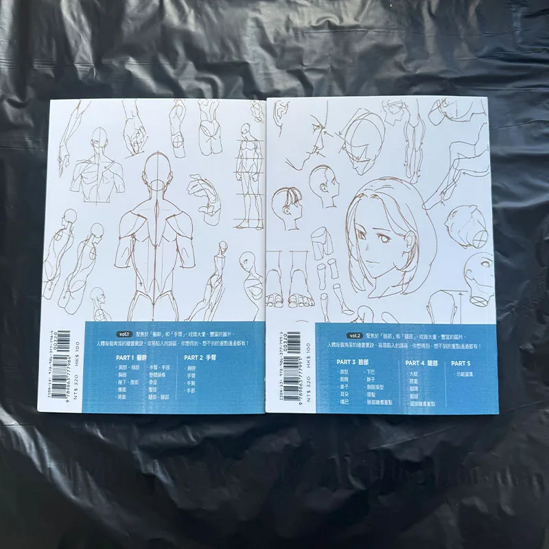 Korean Painter TACO Point Character Drawing Book Vol 1-2 Human Body Structure Drawing 2 Books Technique Art Books