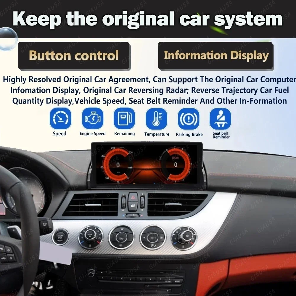Ugode 12.3'' Android 13 Wireless CarPlay Head Unit AUTO For BMW Z4 E89 2009-2018  Car Multimedia Video Players GPS Bluetooth