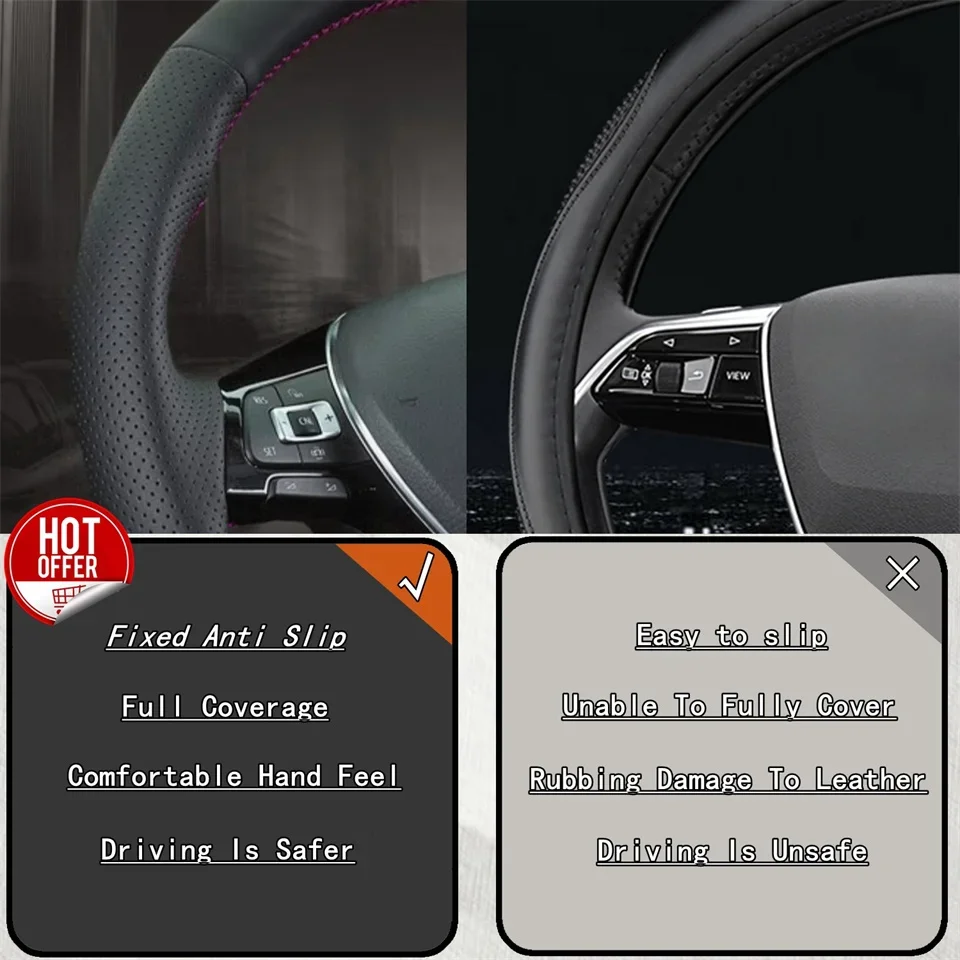 Angepasst DIY Auto Lenkrad Abdeckung Wildleder Für Ford Fiesta 2008-2016 2017 Ecosport 2014-2015 2016 2017 auto Zubehör – Detail 4