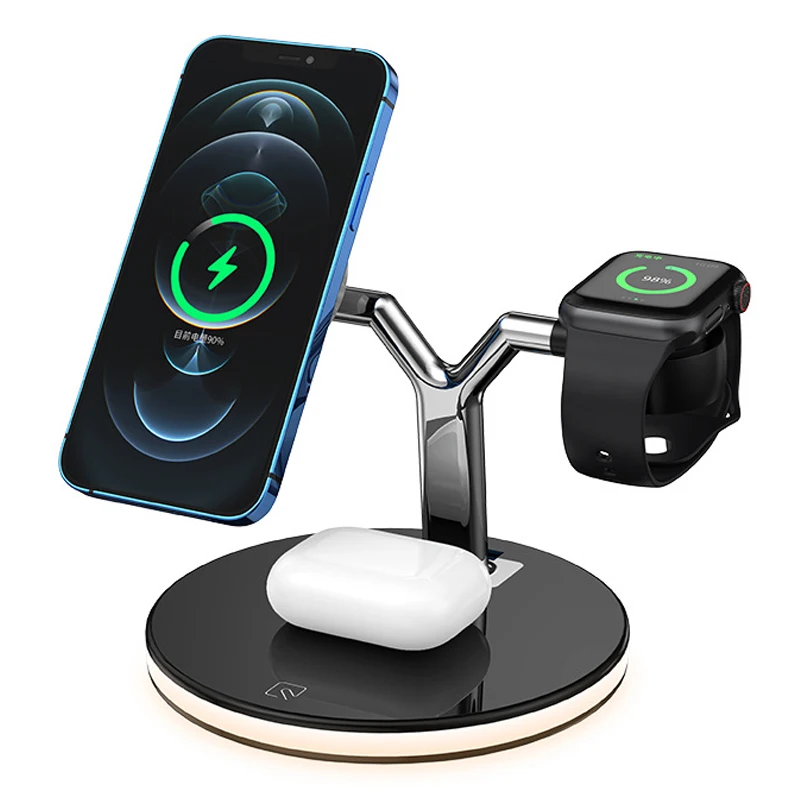 

Luxmoc 3-In-1 25W Wireless Charger Magnetic Wireless Quick Charger For iPhone14 For Apple Watch For Apple Headset For Airpods
