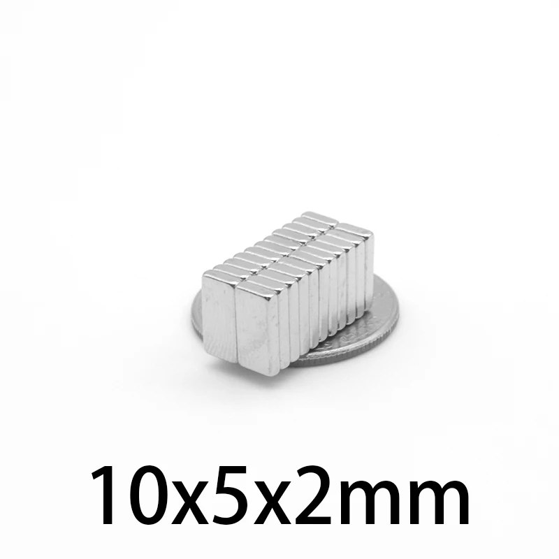 

20/50/100/200/300/500PCS 10x5x2 Small Block PPowerful Strong Magnetic Magnets 10*5*2 Permanent Neodymium Magnet Sheet 10x5x2mm