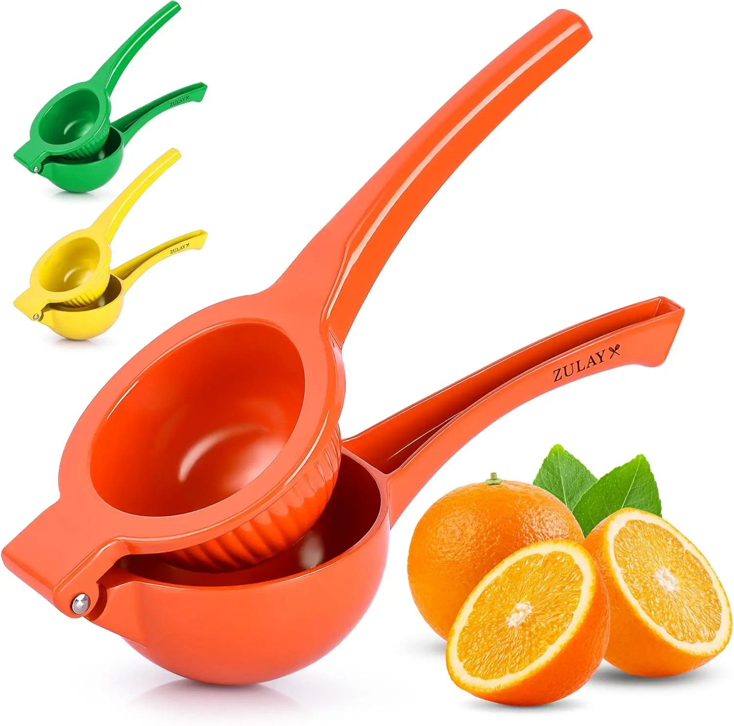 Kitchen Premium Metal Orange Squeezer – Heavy-Duty Manual Citrus Juicer for Maximum Juice Extraction – Ergonomic, Easy to