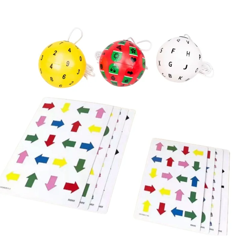 Marsden Ball VTE Letters/Numbers Amblyopia Trainer Vision Tester Tools Enhance Visual Positioning Eyeball Following Ability