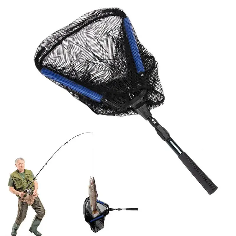 

Fish Landing Net Telescopic Collapsible Fish Landing Net Lightweight & Fish-Friendly Nylon Mesh For Anglers Beginners Kids And