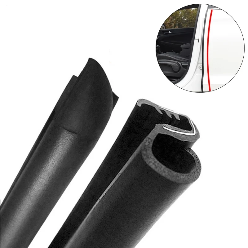 1 Pair Car Door Seal Strips Sticker B Pillar Type Car Rubber Sealing Strip Protector Sound Insulation 2Pcs/Lot