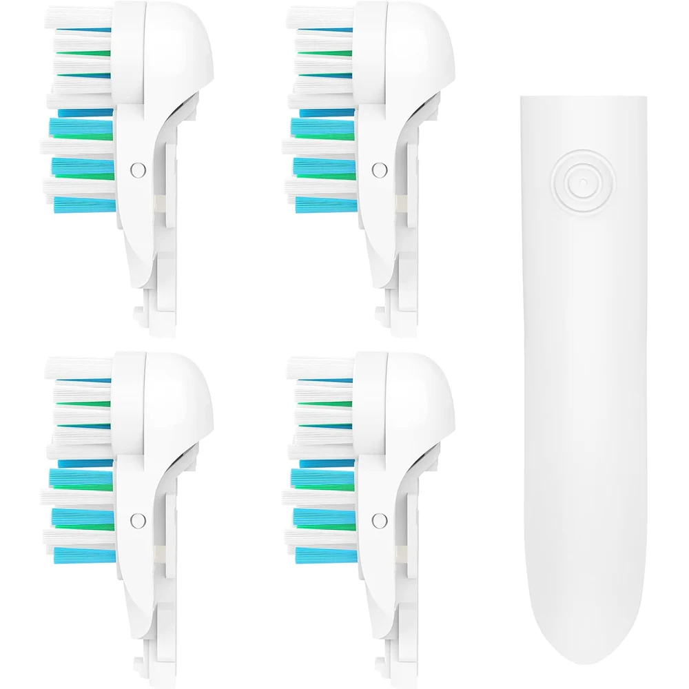 High Quality Replacement Toothbrush Heads for Xiaomi T300/T500/T700 | Mi Home Mijia Compatible | Soft Bristle | 4pcs (Blue)