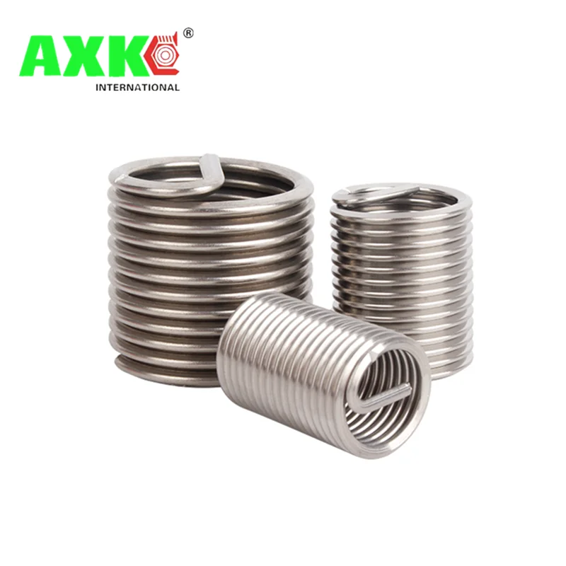 50pcs M8*1.25*1.5d M8 Wire Thread Insert Stainless Steel Screw Bushing ,wire Sleeve,thread Repair