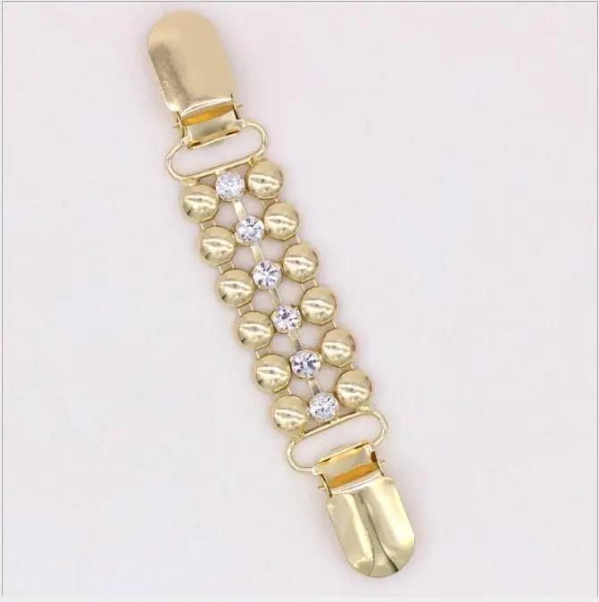 1Pcs Gold Silver Rhinestone Buttons Claw Sweater Clips Shawl Blouse Metal Buttons Buckles Flexible Cardigan Collar Decoration - view 2