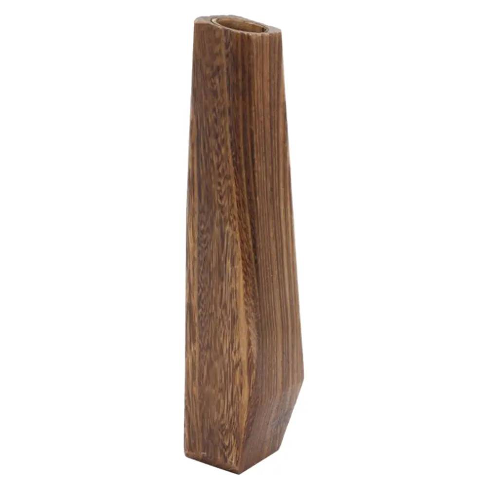 

1pc Wooden Vase Solid Decor Flower Pot Plant Holder Indoor Decoration Room Bedroom Office