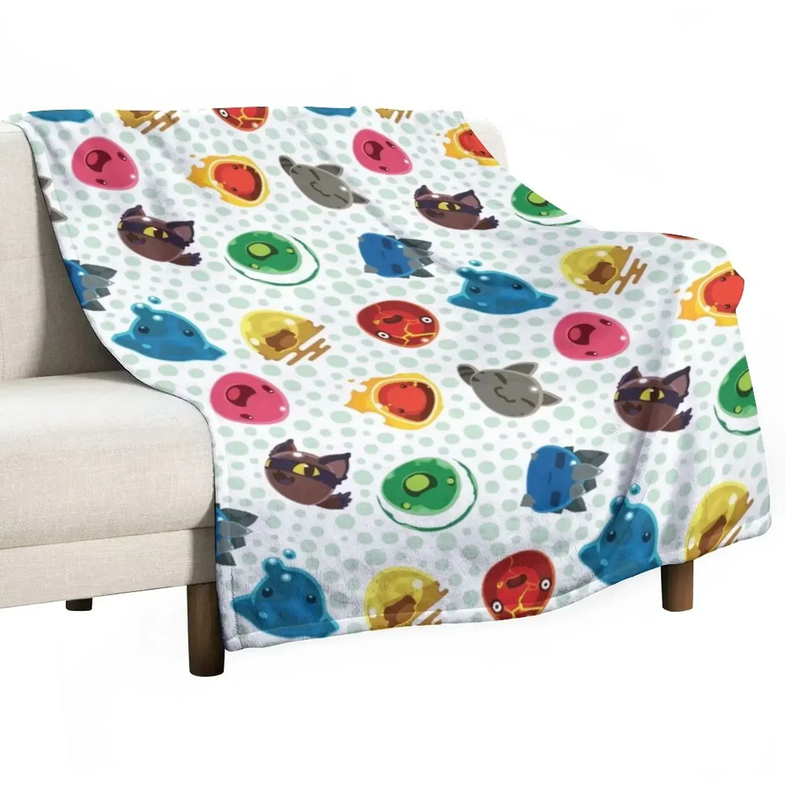 Cute Slime Rancher Pattern Throw Blanket Decorative Throw Single Blankets