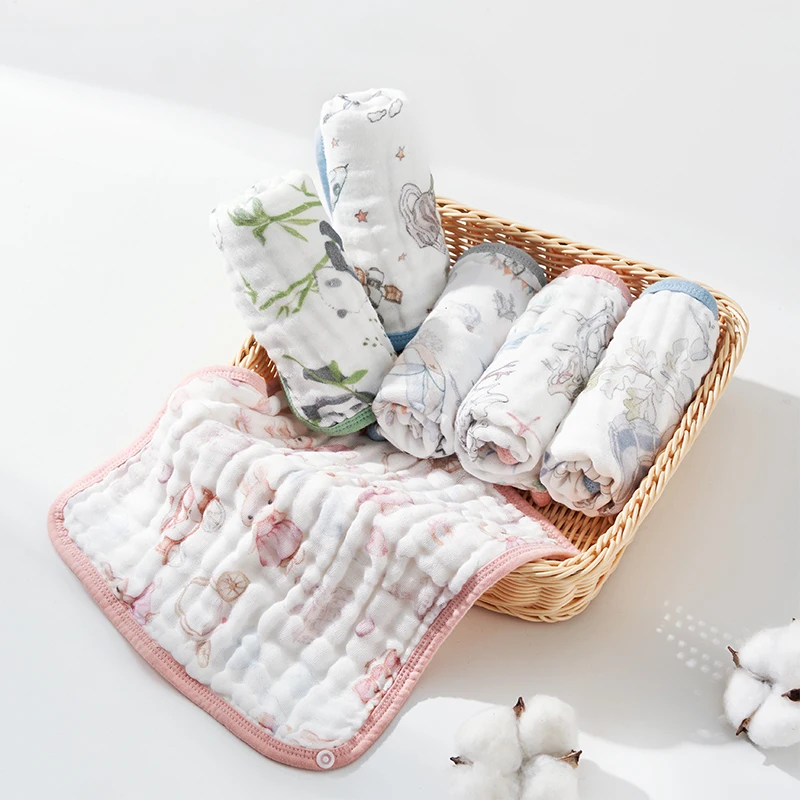 

Набор из 3-х полотенец OUYUN: 100% хлопковые муслиновые салфетки с мультяшным рисунком для новорожденных, для лица, рук, купания, нагрудники, платочки для кормления, квадратные полотенца