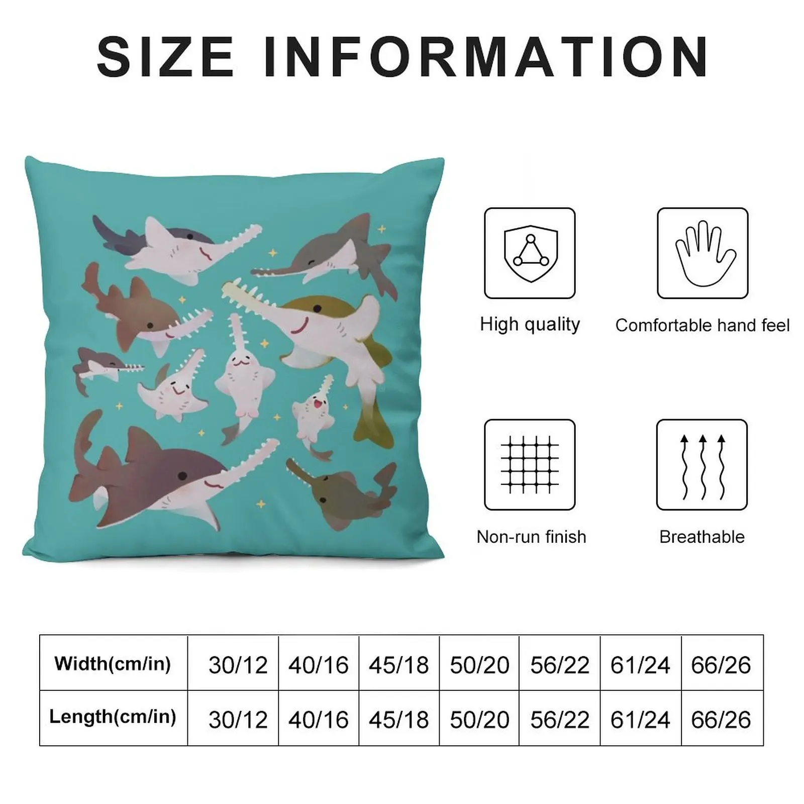 Sawfish Throw Pillow Christmas Pillowcase Cushion Cover For Sofa Luxury Cushion Cover Cushions For Sofa pillow