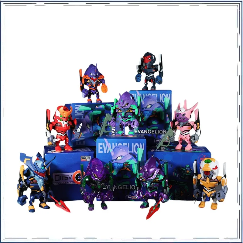 

BANDAI QMSV-C NEON GENESIS EVANGELION Blind Box Q-version Action Figure Collectible Toy in-vehicle Ornament Model Toys