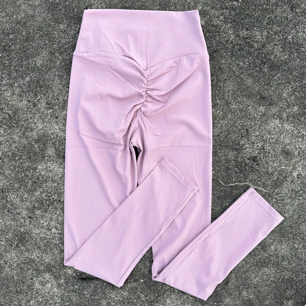 Sexy Butter Solid Color Women Back Waist Scrunch Tight Yoga Legging Athletic Soft Gym Sports Pants Jogging Squat proof