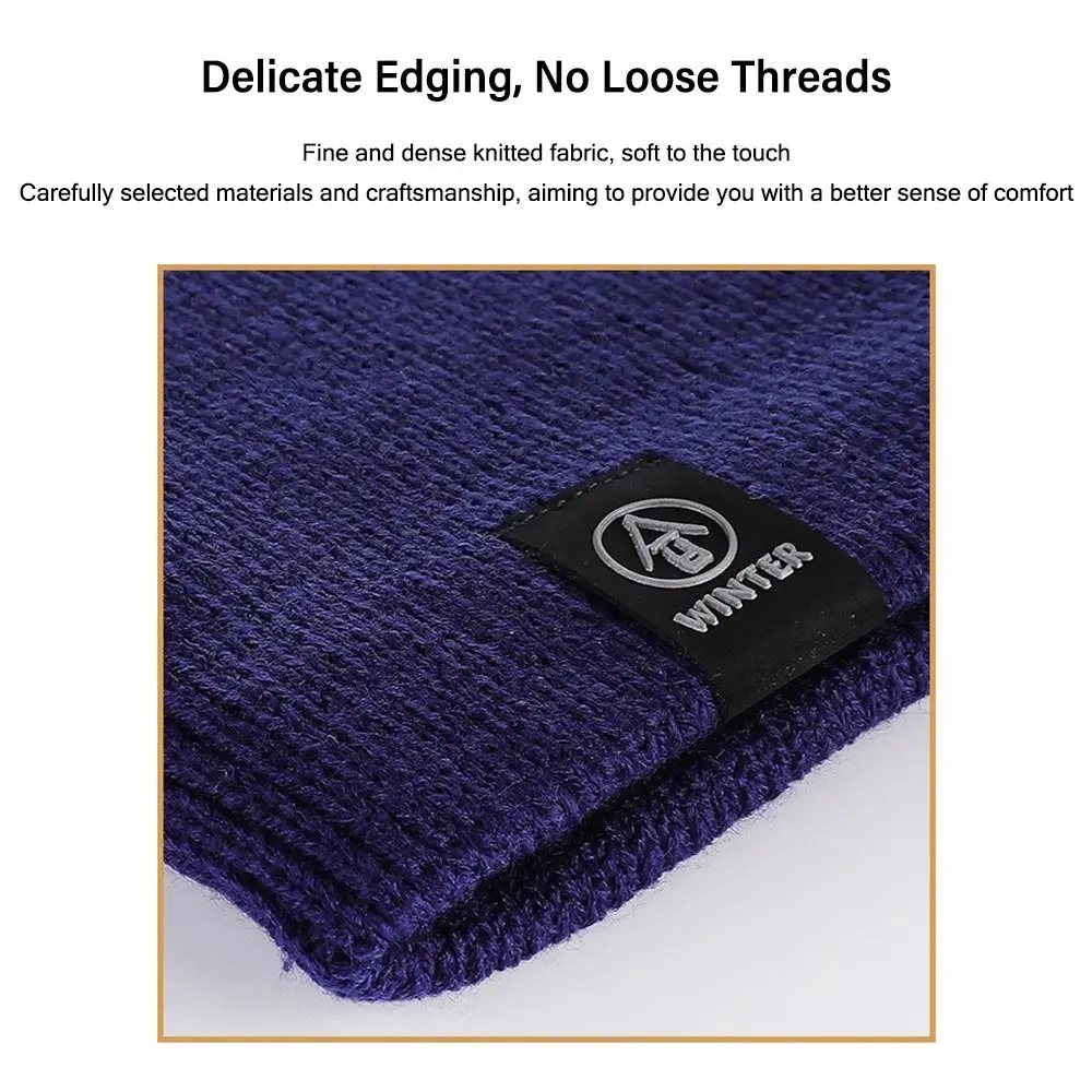 Outdoor Thermal Winter Neck Gaiters Fleece Lined Double-Layer Knit Scarf Thick Warm Circle Loop Scarves for Women & Men