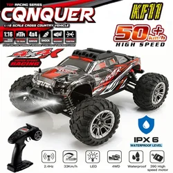 KF11 4WD 1:16 50KM/H Brushless RC Drift Off-Road Car With LED Light IPX6 Waterproof Electric High Speed Racing Outdoor Truck Toy