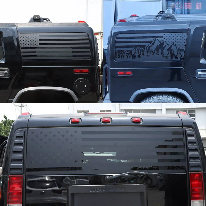 For Hummer H2 H3 2003-2009 Car Rear Side Window Windshield Pattern Decorative Sticker Car Decal Sticker Car Accessories