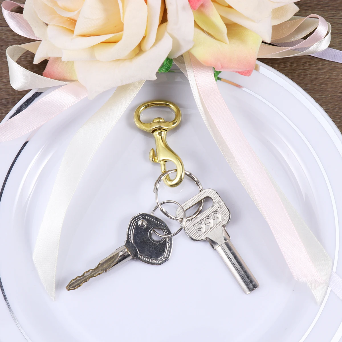 

Pure Copper Dog Collar Buckle Thick Durable Solid Brass Snap Clip Pet Belt Strap Chain Hook DIY Craft Outdoor Use