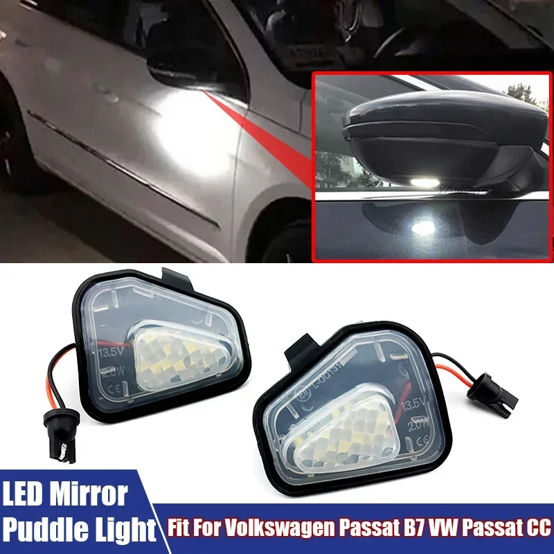 Luz LED para cerrojo de espejo, accesorios para coche aptos para Volkswagen Passat B7 VW Passat CC, lámpara de señal LED barata, 2 uds.