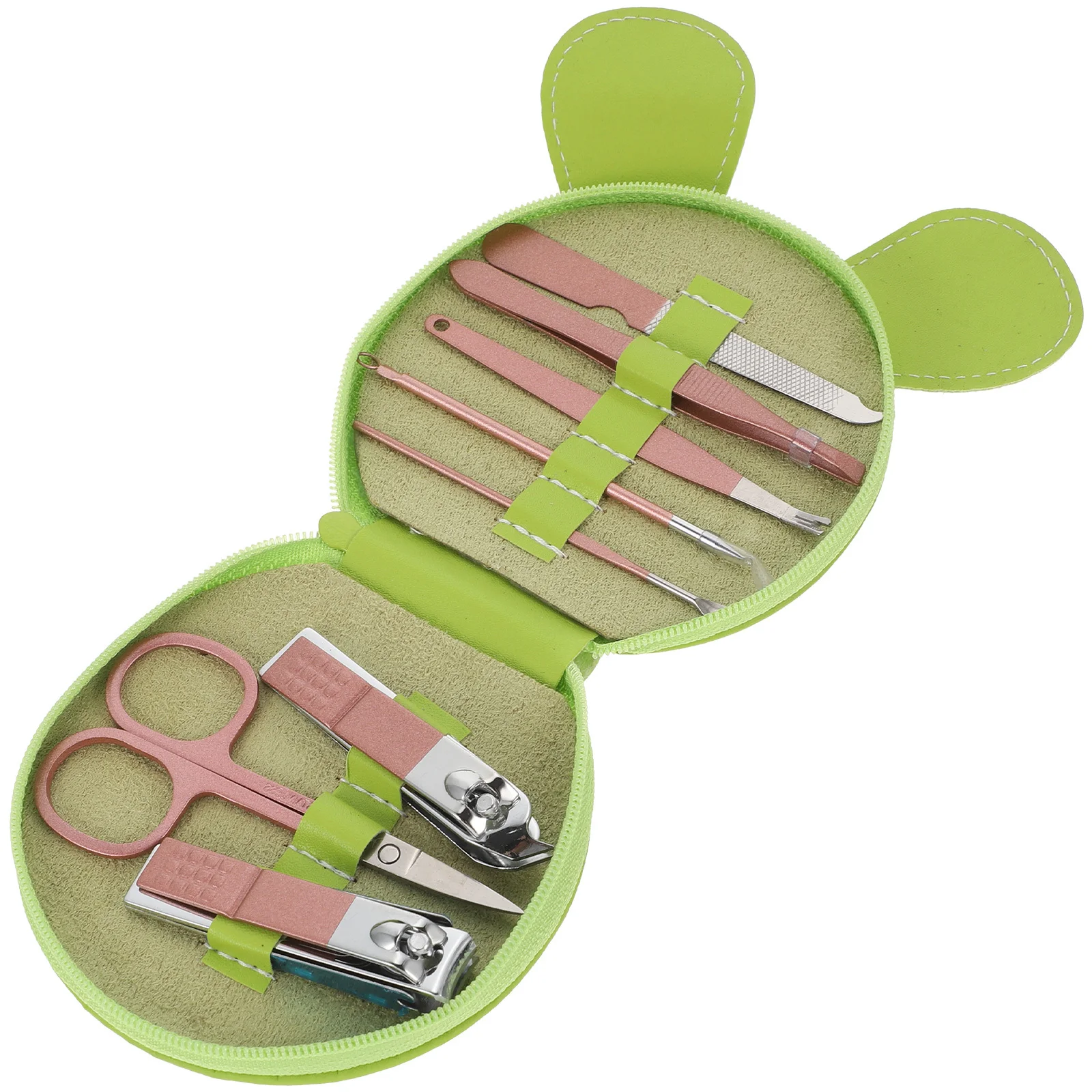 1세트 내구성 있는 네일 케어 키트 여행용 페디큐어 도구 스테인리스 휴대용 매니큐어 세트 안전한 디자인 각질 제거기