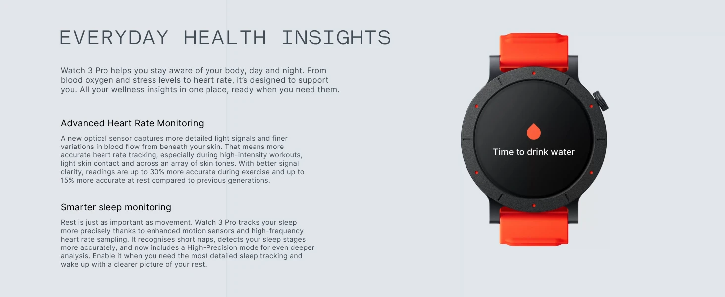 CMF Watch 3 Pro Smartwatch 1,43 Zoll AMOLED, 13 Tage Akkulaufzeit, Dual-GPS, Bluetooth-Anrufe mit KI-Geräuschunterdrückung, Herzfrequenzmessung – Detail 3