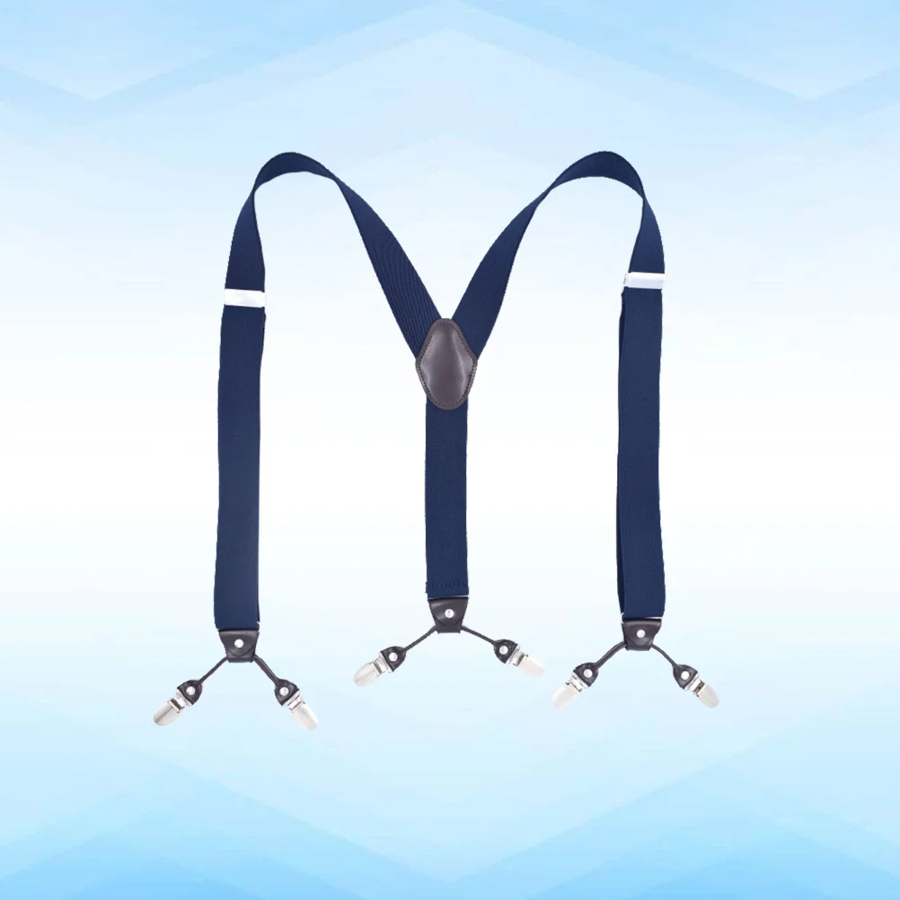 6 مقاطع مرنة للسراويل قابل للتعديل البوليستر الأقواس حزام الرجال النساء موضة السراويل دعم رجل الحمالات الجينز السراويل #4