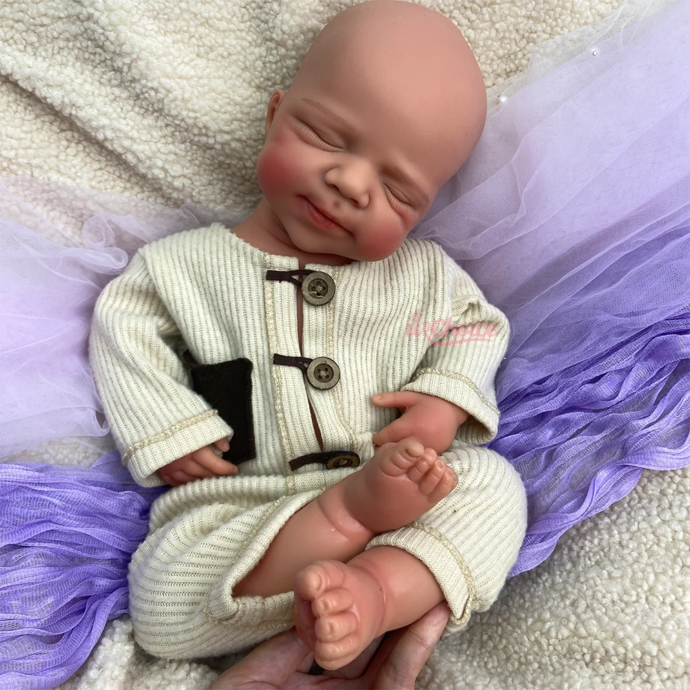 Hot Sale 20" Waterproof Silicone Reborn Baby Girl/Boy Pascale Handmade DIY Painted Open Mouth Doll Collection Christmas Gift