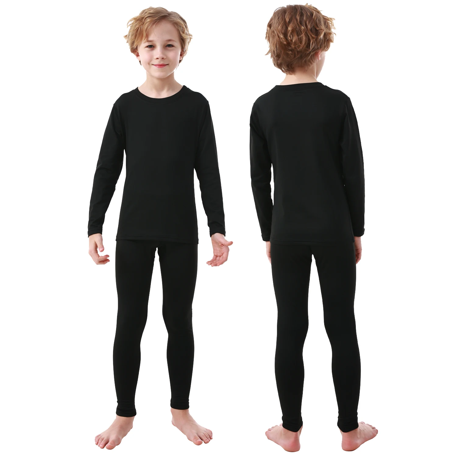 Children Winter Ski Thermal Underwear Sets Boys Girls Warm Breathable Thermo Underwear Sets Long Sleeve T-shirt