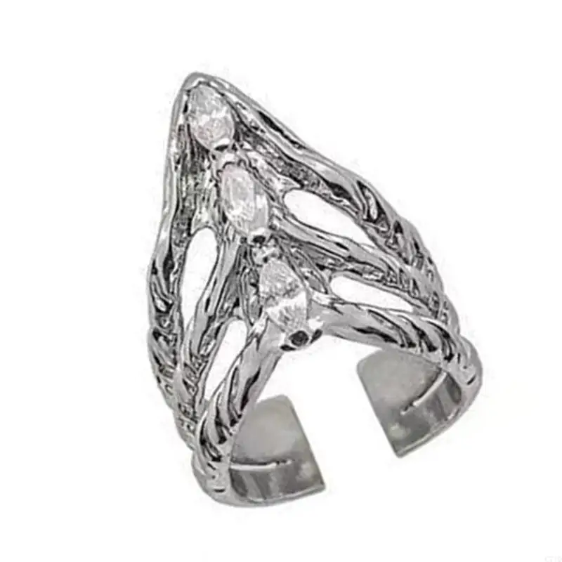 Fingertip Claw Rings Stage Performances Jewelry Copper Texture for Various Occasions Including Weddings and Carnivals