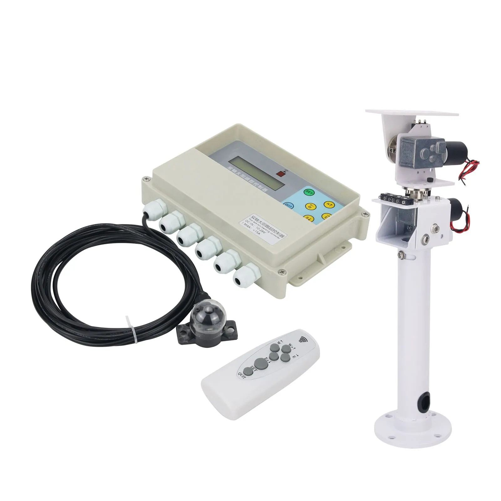 Dual Axis Controller with Remote Control+DC Dual Axis Universal Joint for Automatic Sun Tracking