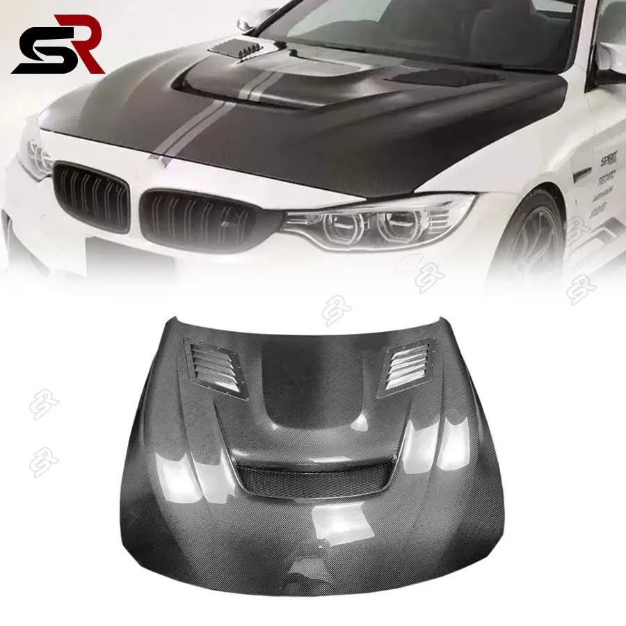 For BMW M3 M4 F80 F82 F83 2014-2020 Carbon Fiber Car Front Bumper Hood Hood Vents Parts Tuning Accessories Body Kits